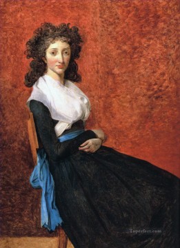  David Oil Painting - Portrait of Louise Trudaine Neoclassicism Jacques Louis David